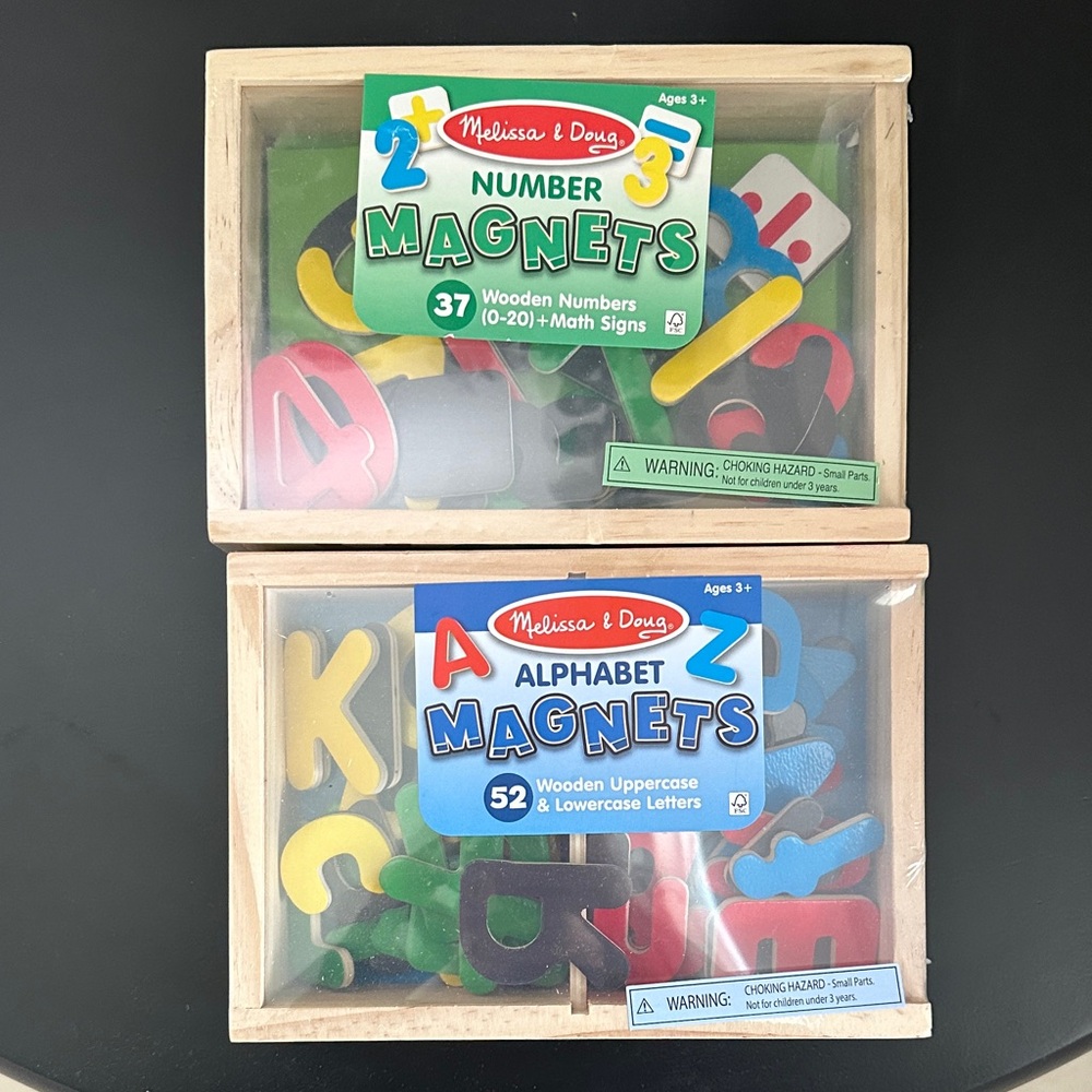Melissa & Doug Colorful Wooden Number and Alphabet Magnets